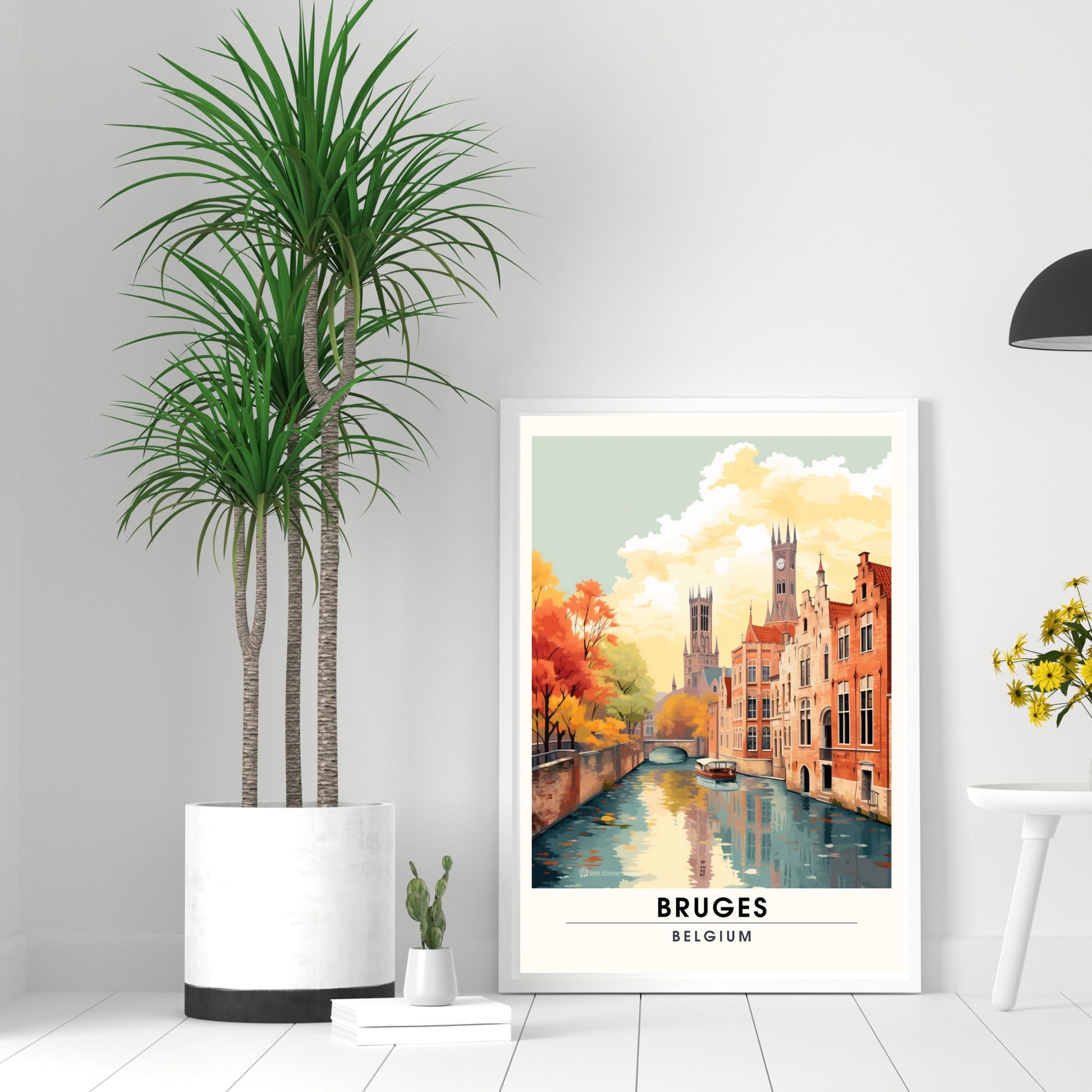 Affiche Bruges- Impression de voyage Bruges - Impression Bruges - Collection Souvenirs Belgique