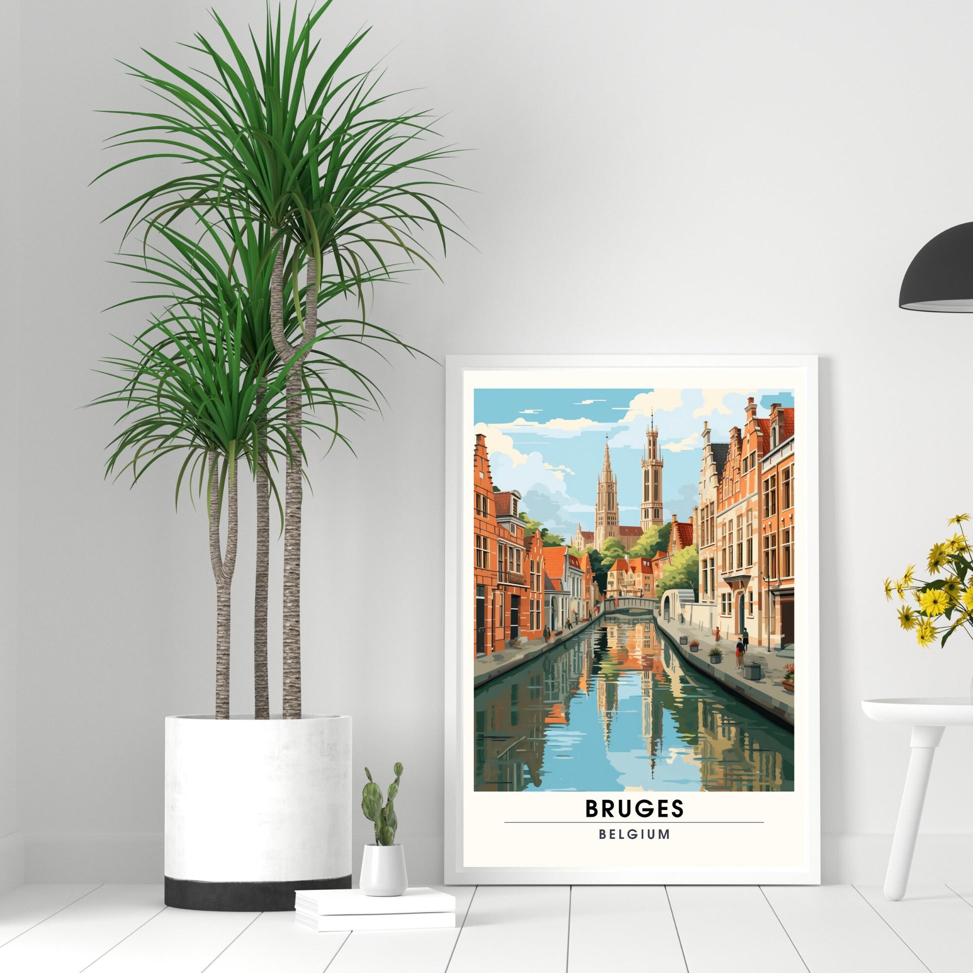 Affiche Bruges- Impression de voyage Bruges - Impression Bruges - Collection Souvenirs Belgique