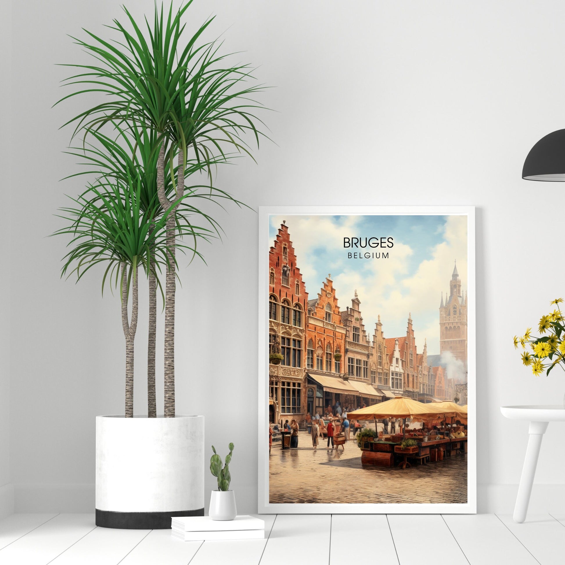 Affiche Bruges- Impression de voyage Bruges - Impression Bruges - Collection Souvenirs Belgique