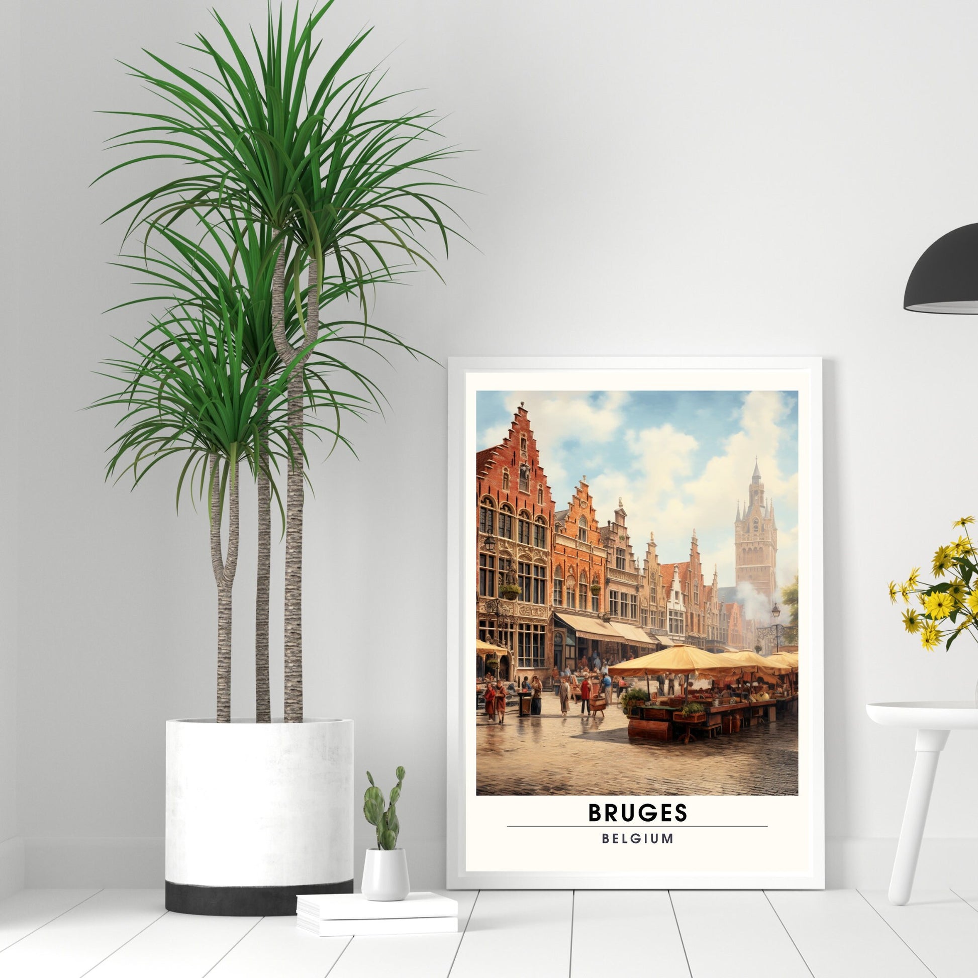 Affiche Bruges- Impression de voyage Bruges - Impression Bruges - Collection Souvenirs Belgique