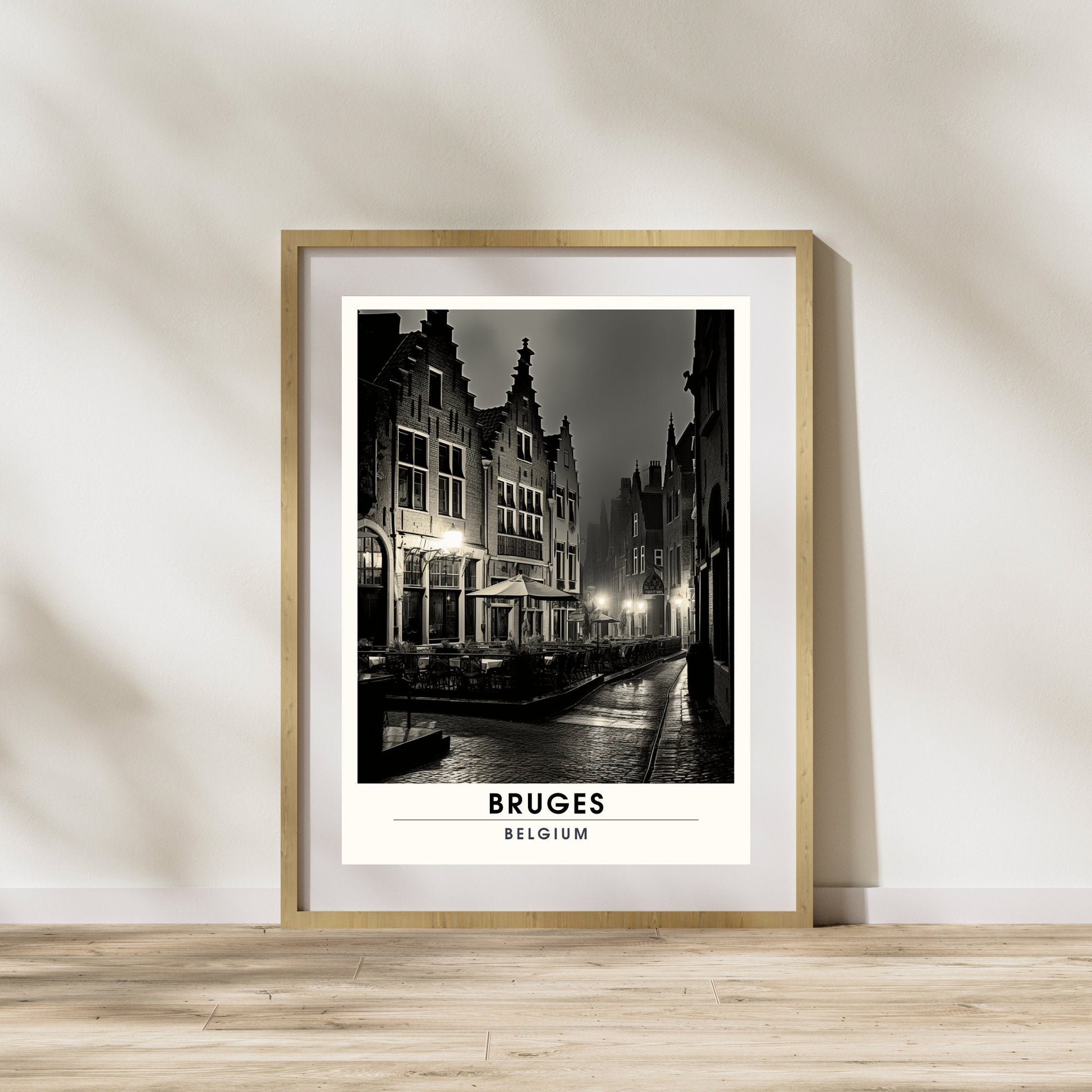 Affiche Bruges- Impression de voyage Bruges - Impression Bruges - Collection Souvenirs Belgique