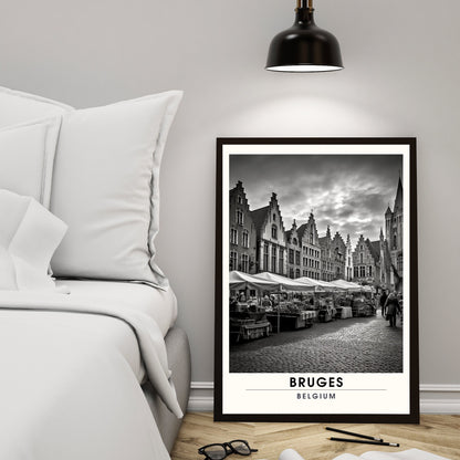 Affiche Bruges- Impression de voyage Bruges - Impression Bruges - Collection Souvenirs Belgique