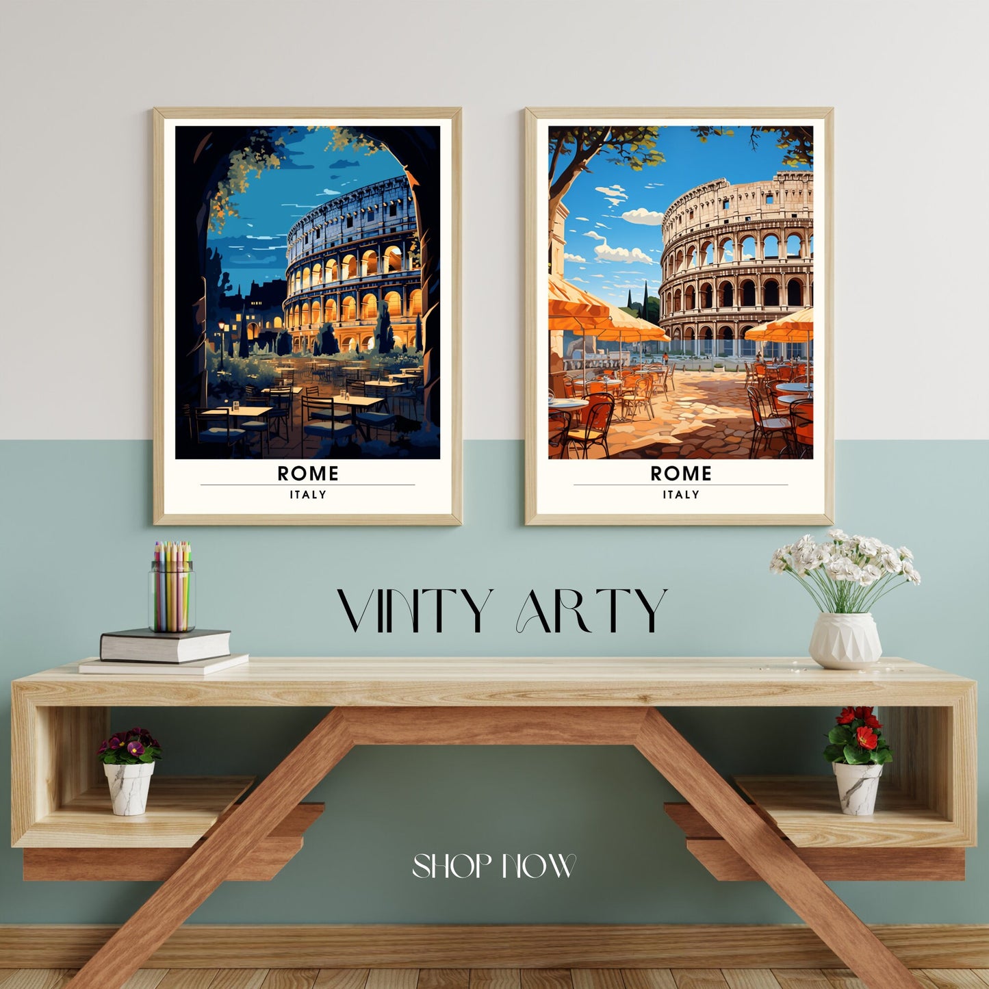 Affiche Rome | impression de voyage Rome | Impression Rome Colisée | Affiche Italie