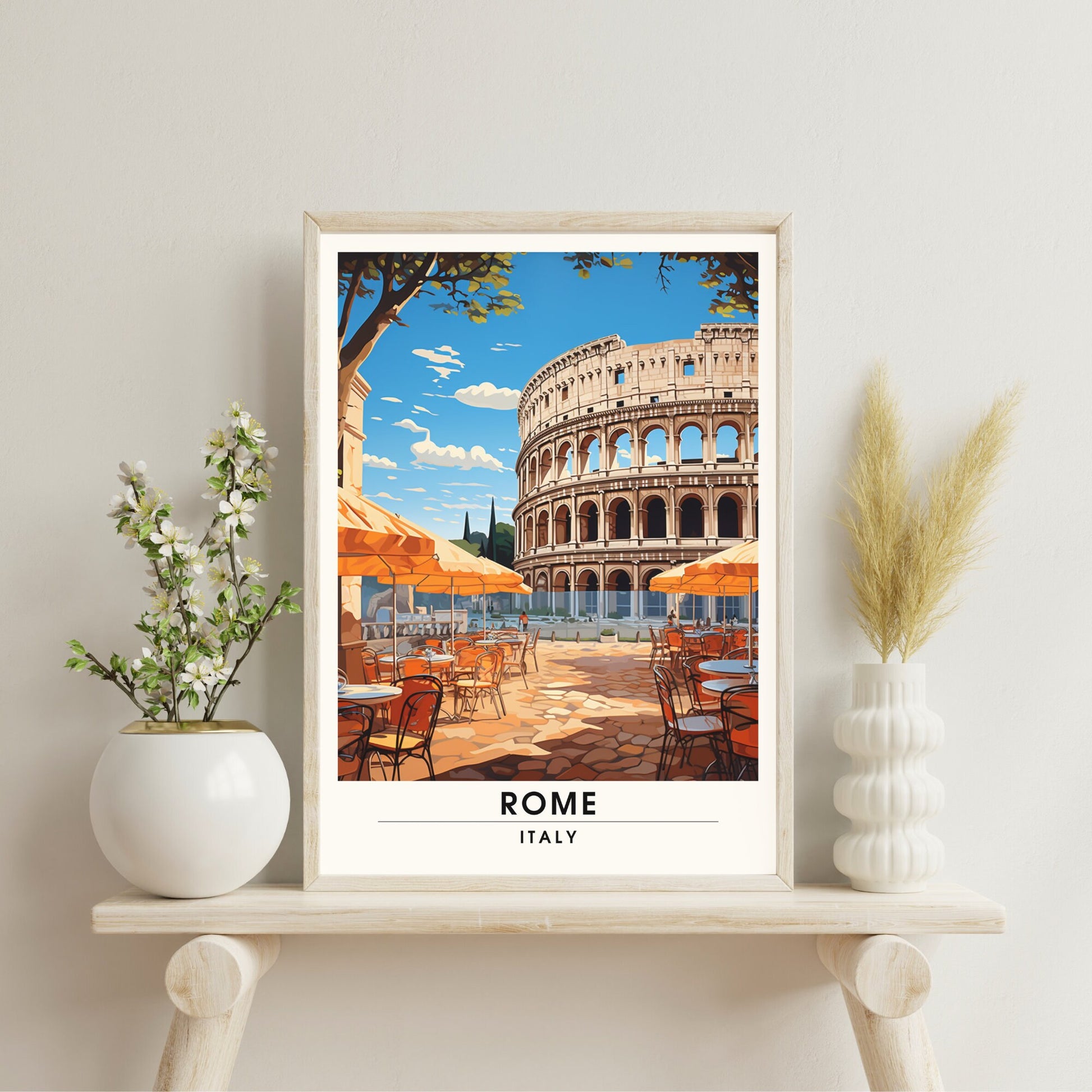 Affiche Rome | impression de voyage Rome | Impression Rome Colisée | Affiche Italie