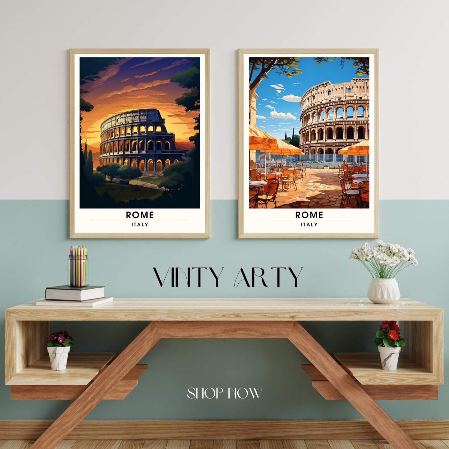 Affiche Rome | impression de voyage Rome | Impression Rome Colisée | Affiche Italie