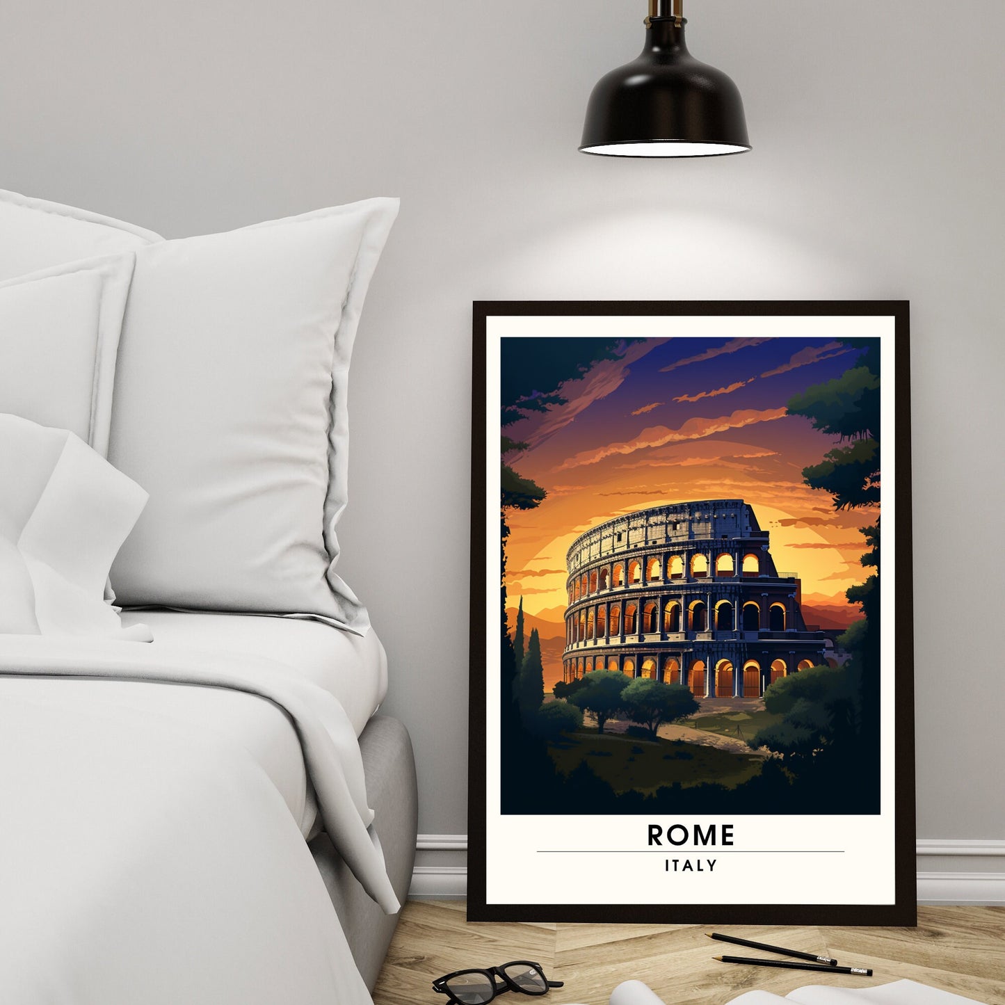 Affiche Rome | impression de voyage Rome | Impression Rome Colisée | Affiche Italie