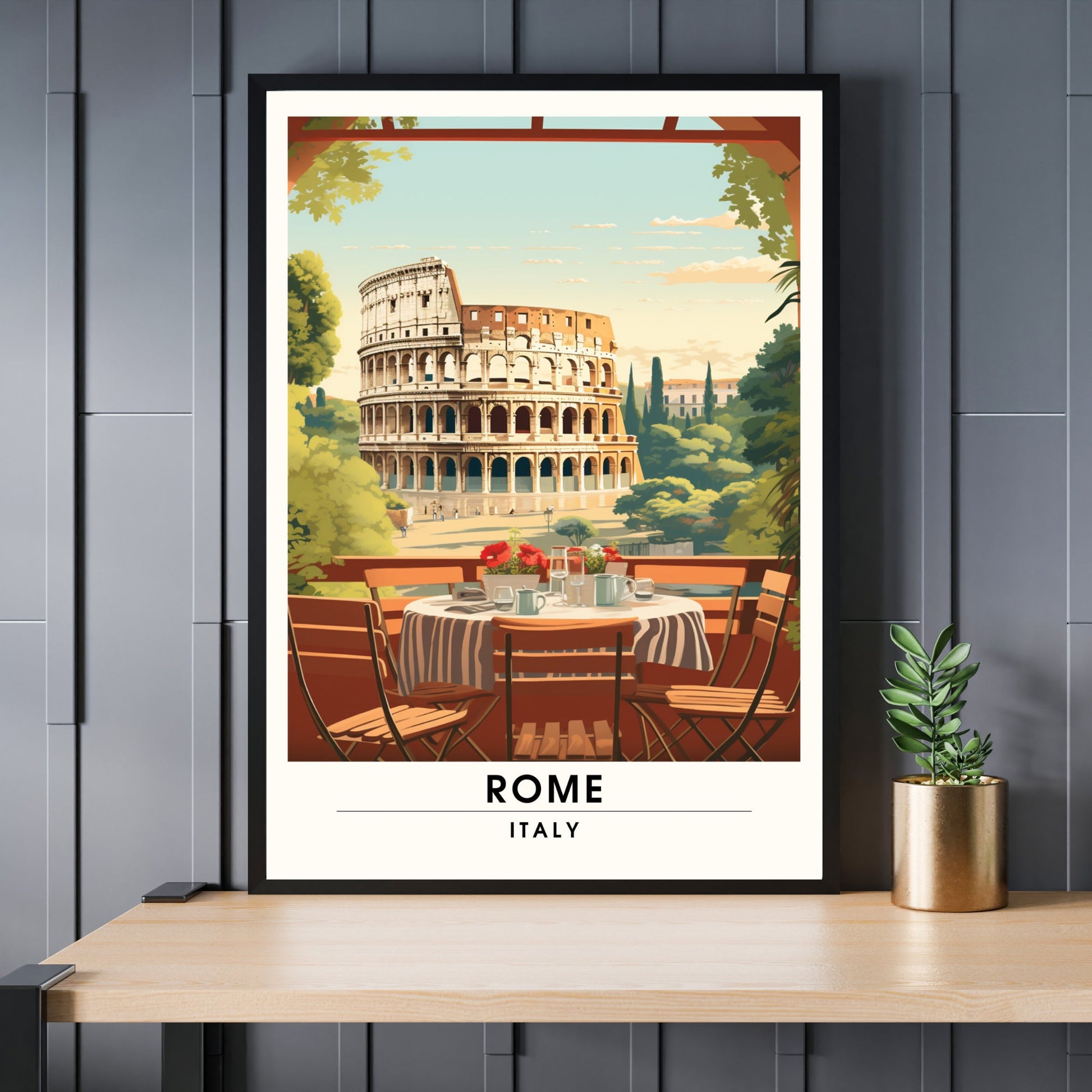 Affiche Rome | impression de voyage Rome | Impression Rome Colisée | Affiche Italie