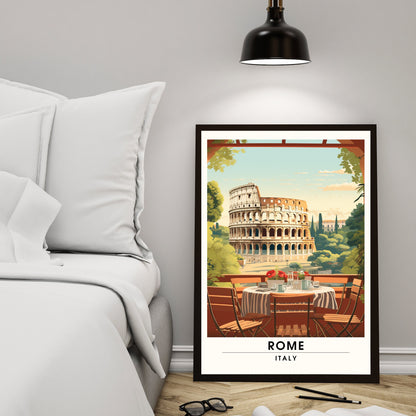 Affiche Rome | impression de voyage Rome | Impression Rome Colisée | Affiche Italie