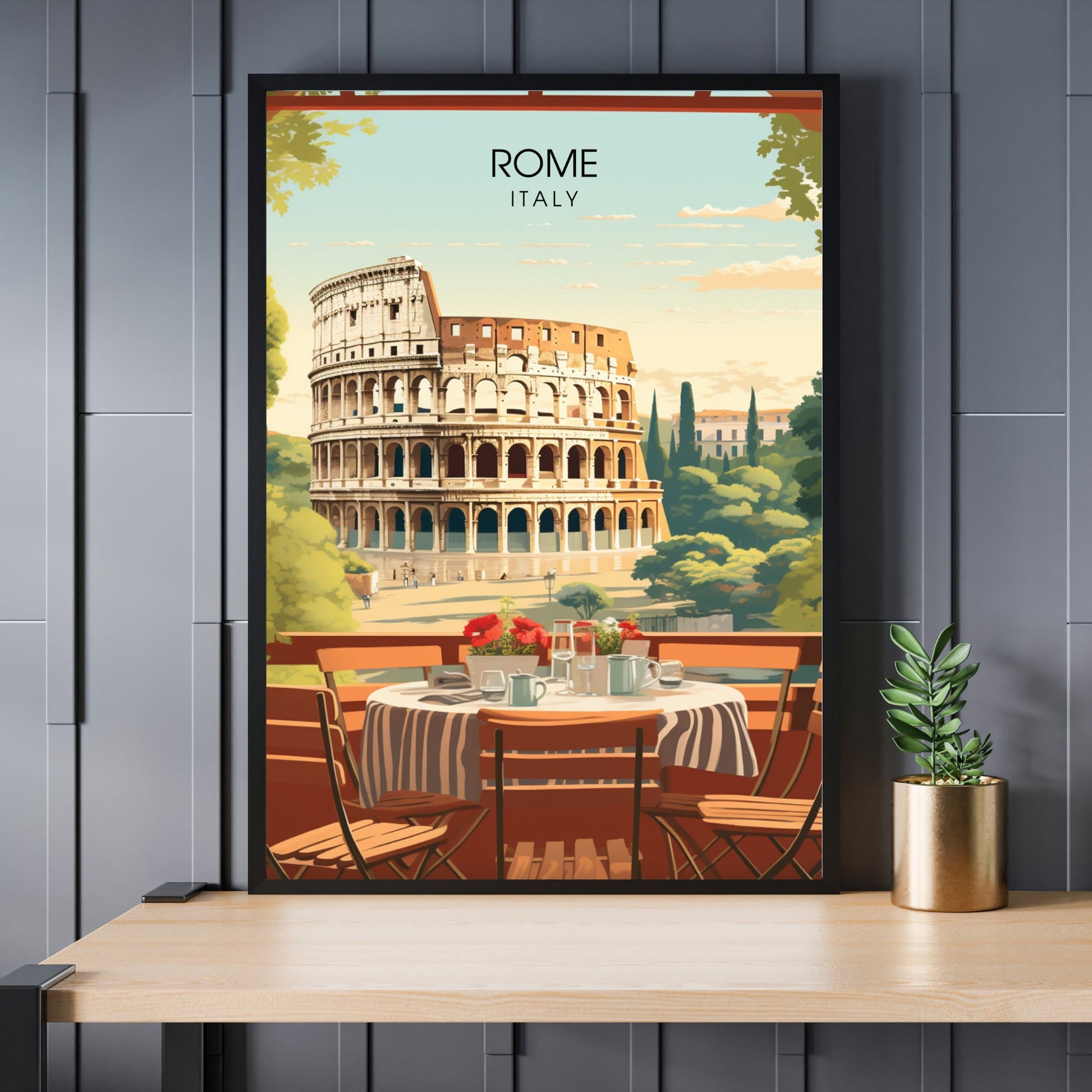 Affiche Rome | impression de voyage Rome | Impression Rome Colisée | Affiche Italie