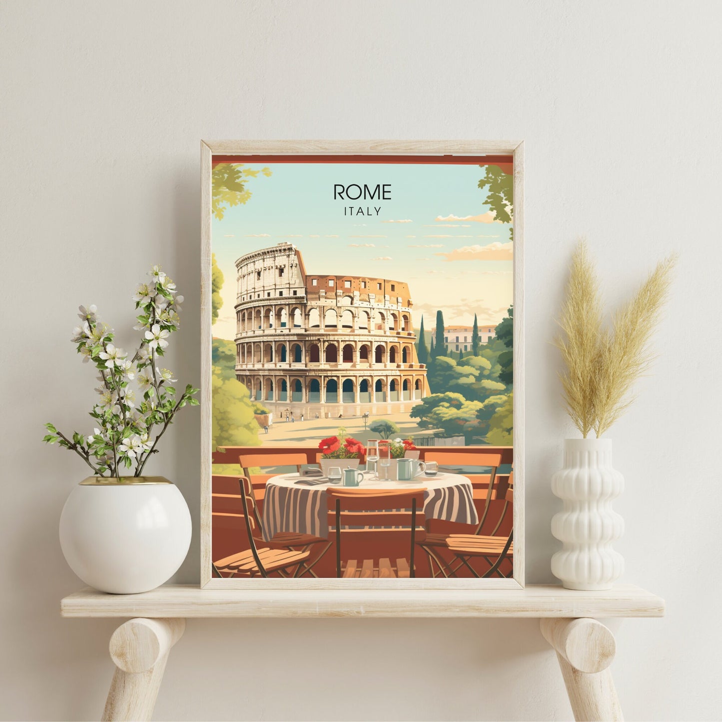 Affiche Rome | impression de voyage Rome | Impression Rome Colisée | Affiche Italie