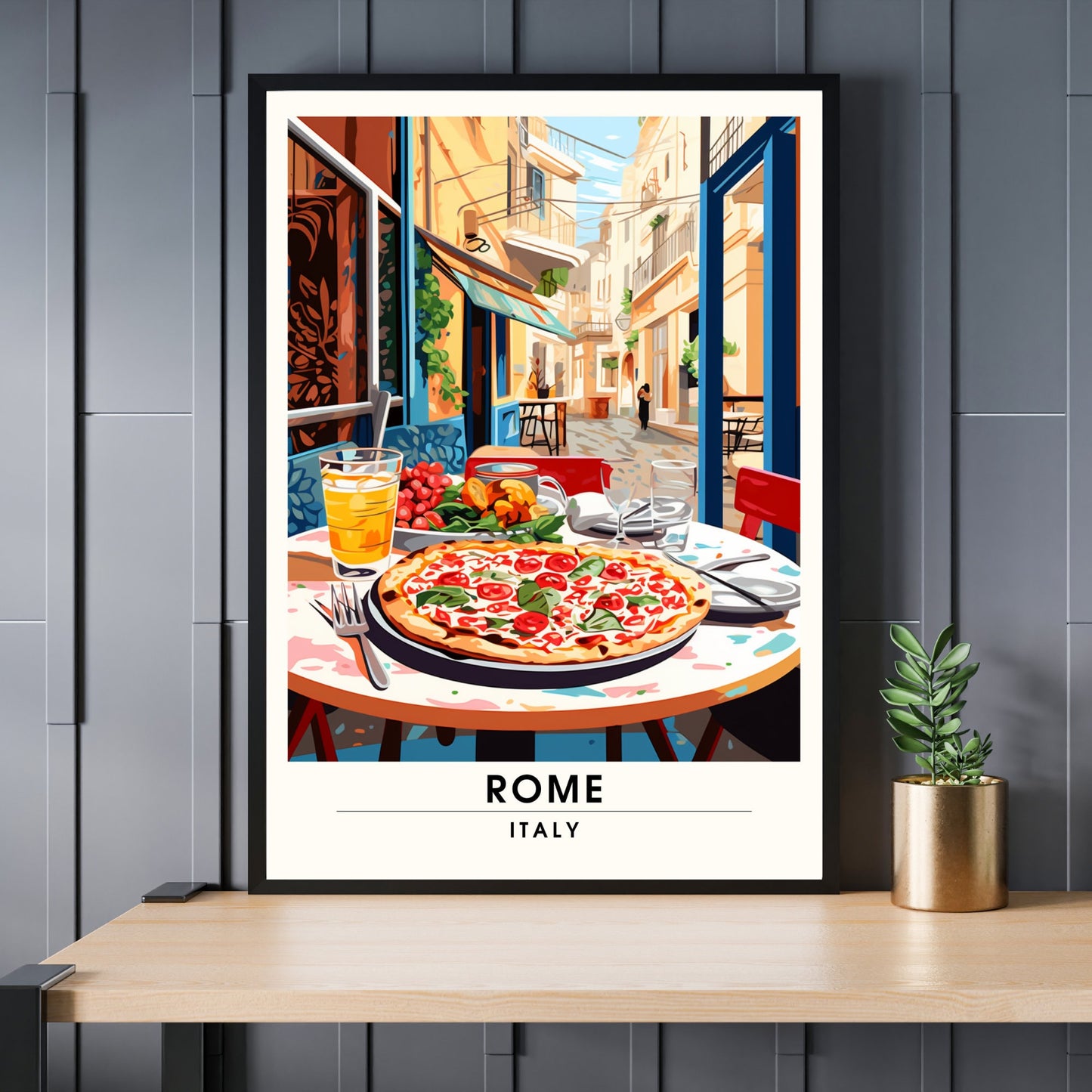 Affiche Rome | impression de voyage Rome | Impression Rome | Affiche Italie | Affiche Restaurent