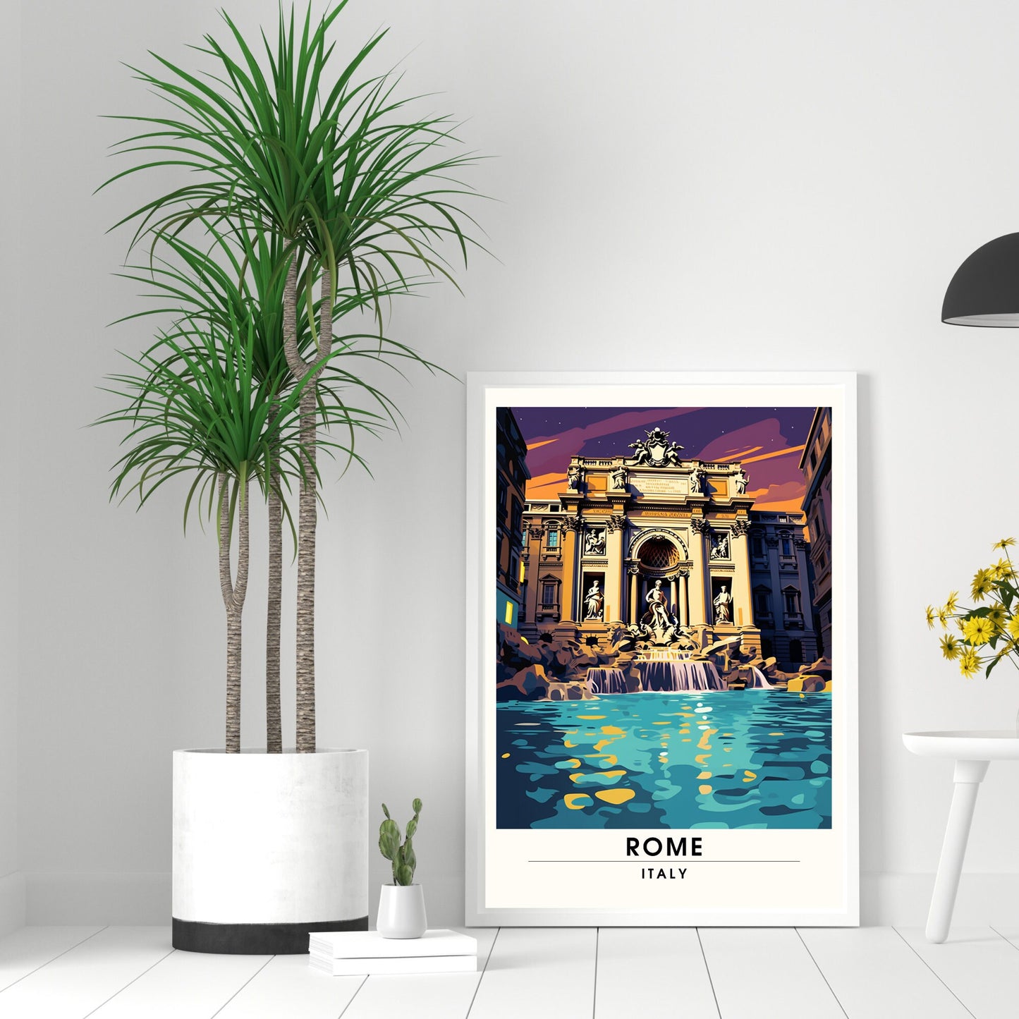 Affiche Rome | impression de voyage Rome | Impression Rome | Affiche Italie | Fontaine de Trevi