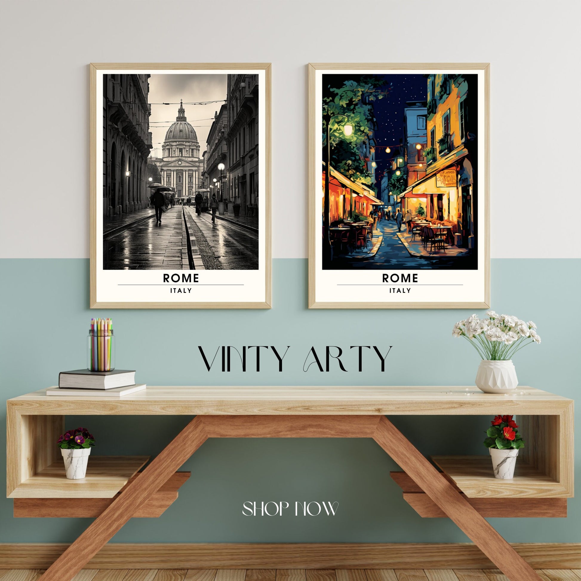 Affiche Rome | impression de voyage Rome | Impression Rome | Affiche Italie | Rome la nuit