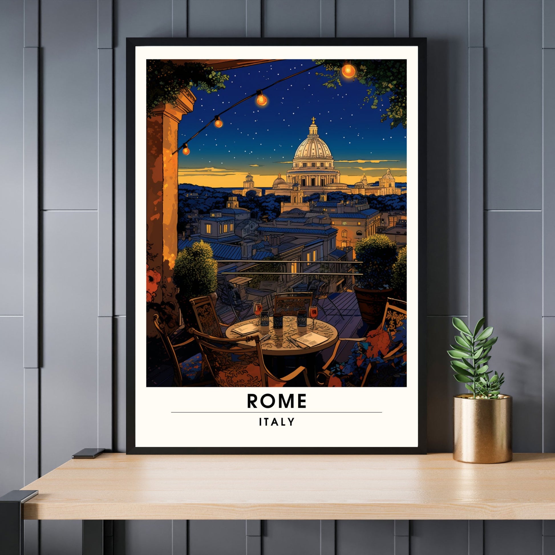 Affiche Rome | impression de voyage Rome | Impression Rome | Affiche Italie | Rome la nuit