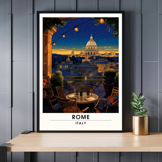 Affiche Rome | impression de voyage Rome | Impression Rome | Affiche Italie | Rome la nuit