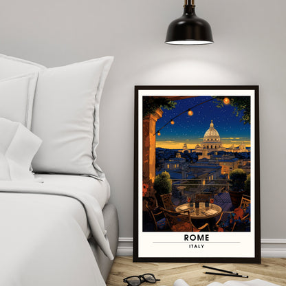 Affiche Rome | impression de voyage Rome | Impression Rome | Affiche Italie | Rome la nuit