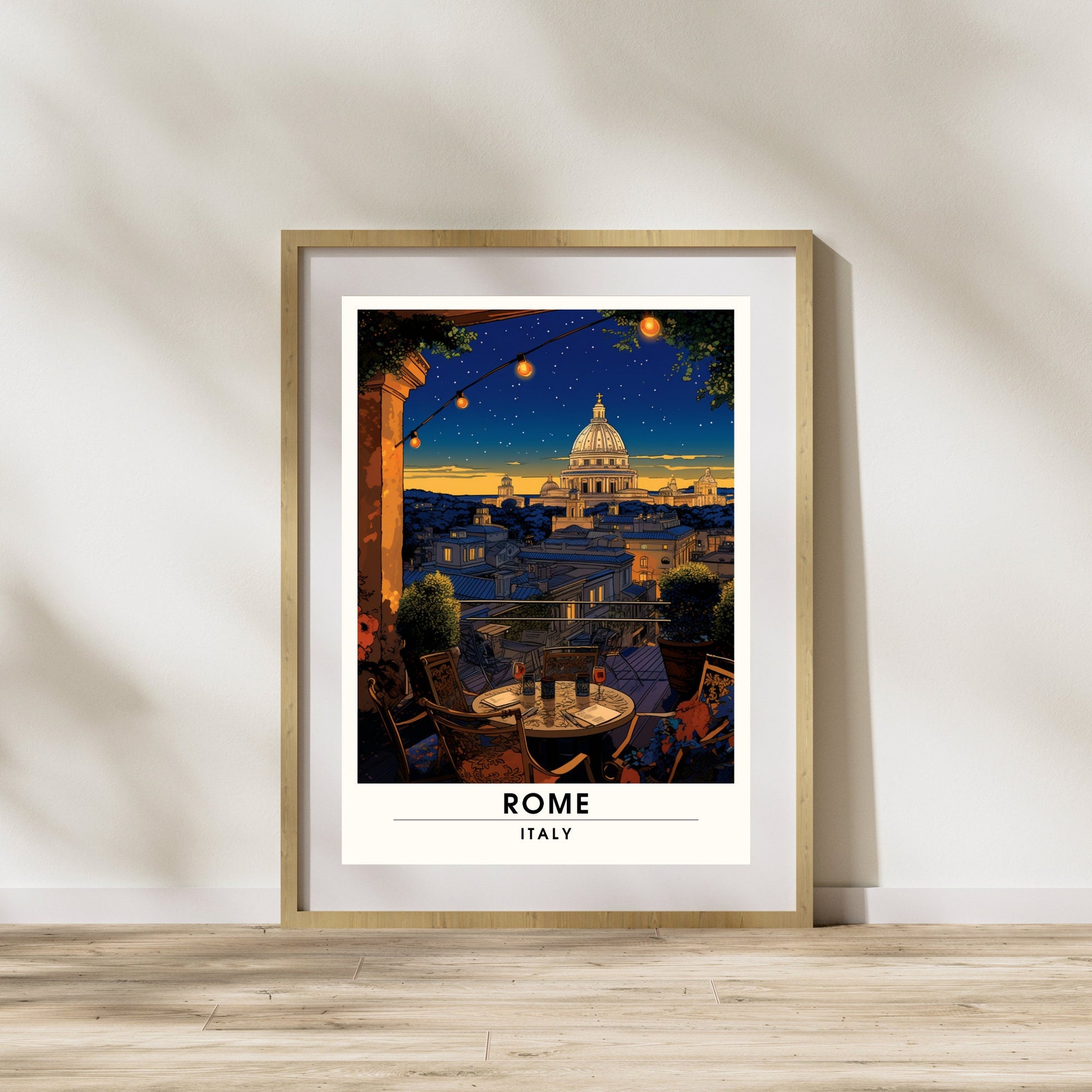 Affiche Rome | impression de voyage Rome | Impression Rome | Affiche Italie | Rome la nuit