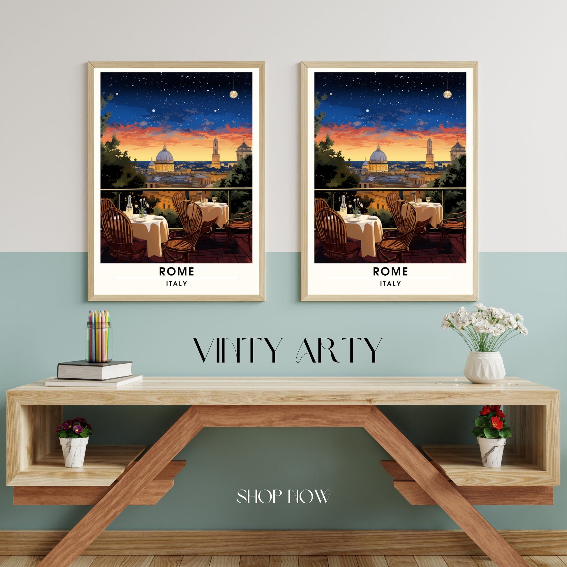 Affiche Rome | impression de voyage Rome | Impression Rome | Affiche Italie | Rome la nuit