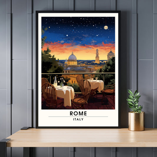 Affiche Rome | impression de voyage Rome | Impression Rome | Affiche Italie | Rome la nuit