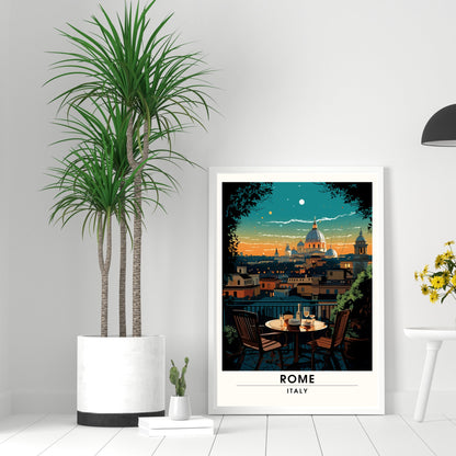 Affiche Rome | impression de voyage Rome | Impression Rome | Affiche Italie | Rome la nuit