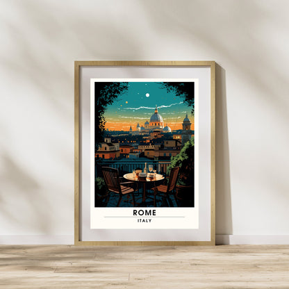 Affiche Rome | impression de voyage Rome | Impression Rome | Affiche Italie | Rome la nuit