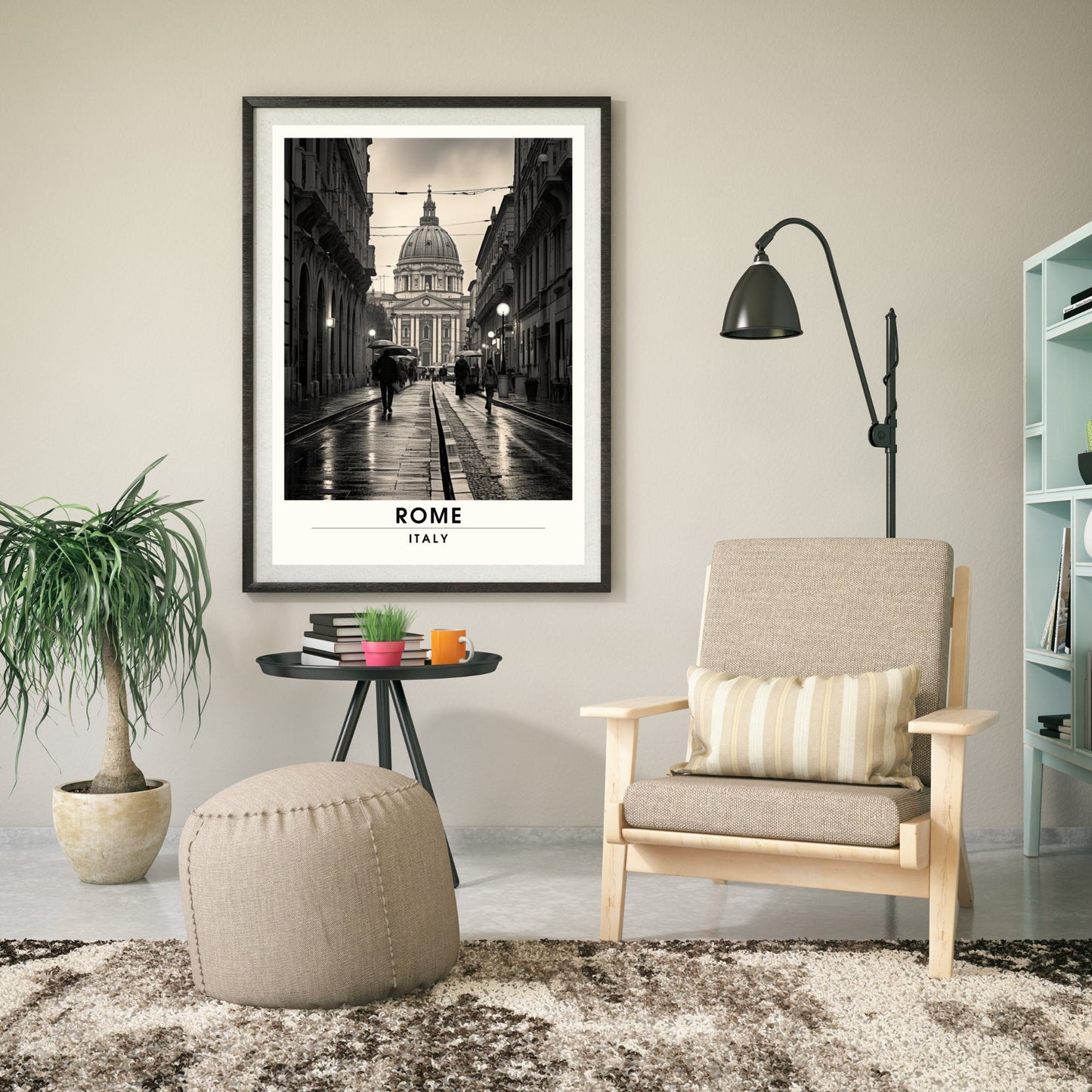 Affiche Rome | impression de voyage Rome | Impression Rome | Affiche Italie | Rome noir et blanc