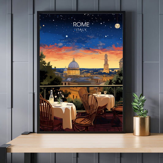 Affiche Rome | impression de voyage Rome | Impression Rome | Affiche Italie | Rome la nuit