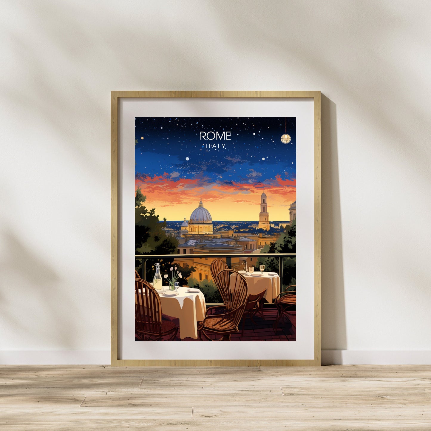 Affiche Rome | impression de voyage Rome | Impression Rome | Affiche Italie | Rome la nuit