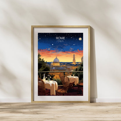 Affiche Rome | impression de voyage Rome | Impression Rome | Affiche Italie | Rome la nuit