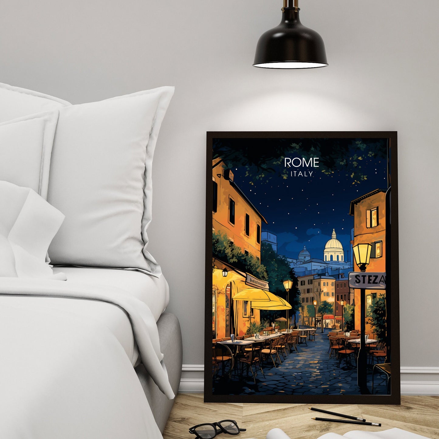 Affiche Rome | impression de voyage Rome | Impression Rome | Affiche Italie | Rome la nuit