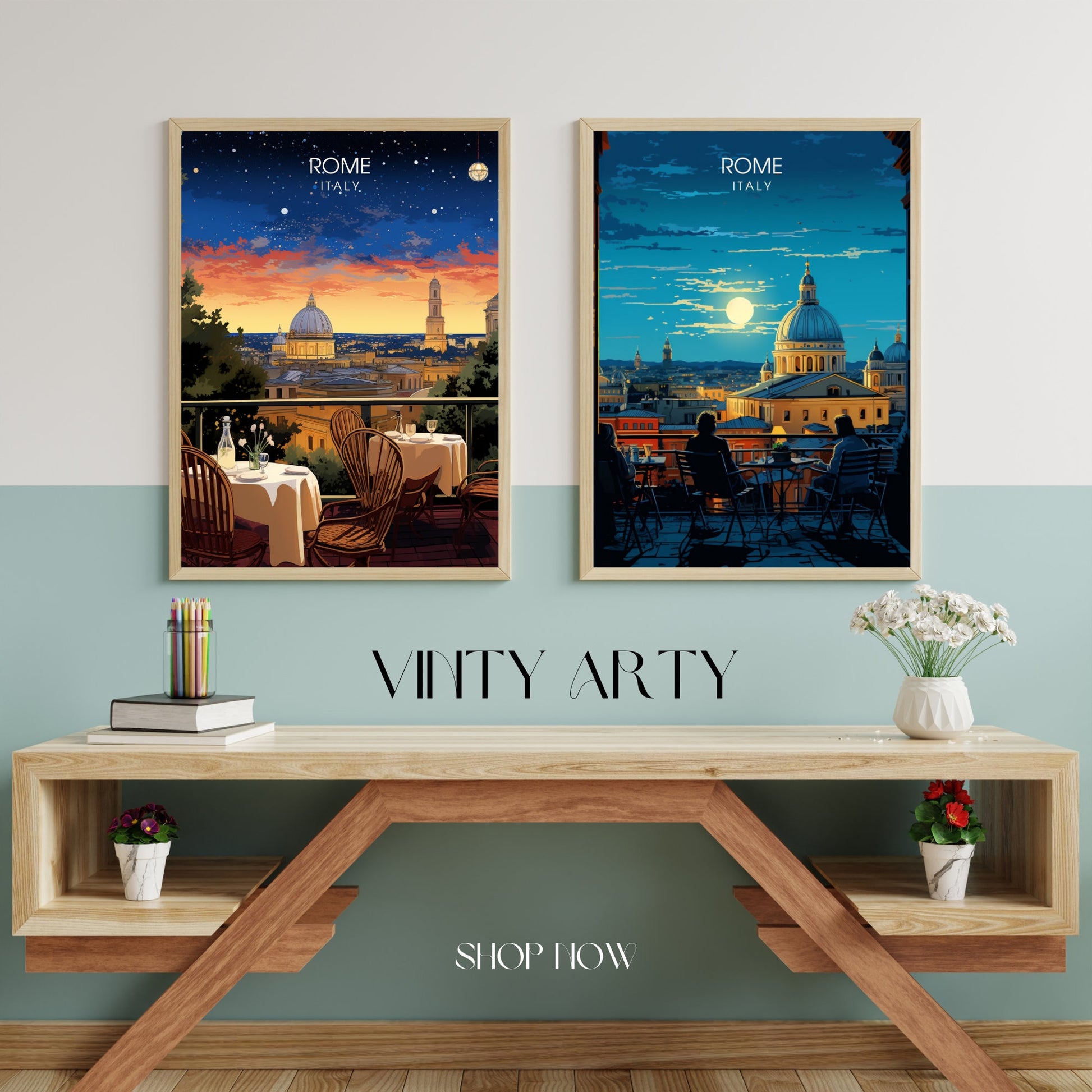 Affiche Rome | impression de voyage Rome | Impression Rome | Affiche Italie | Rome la nuit