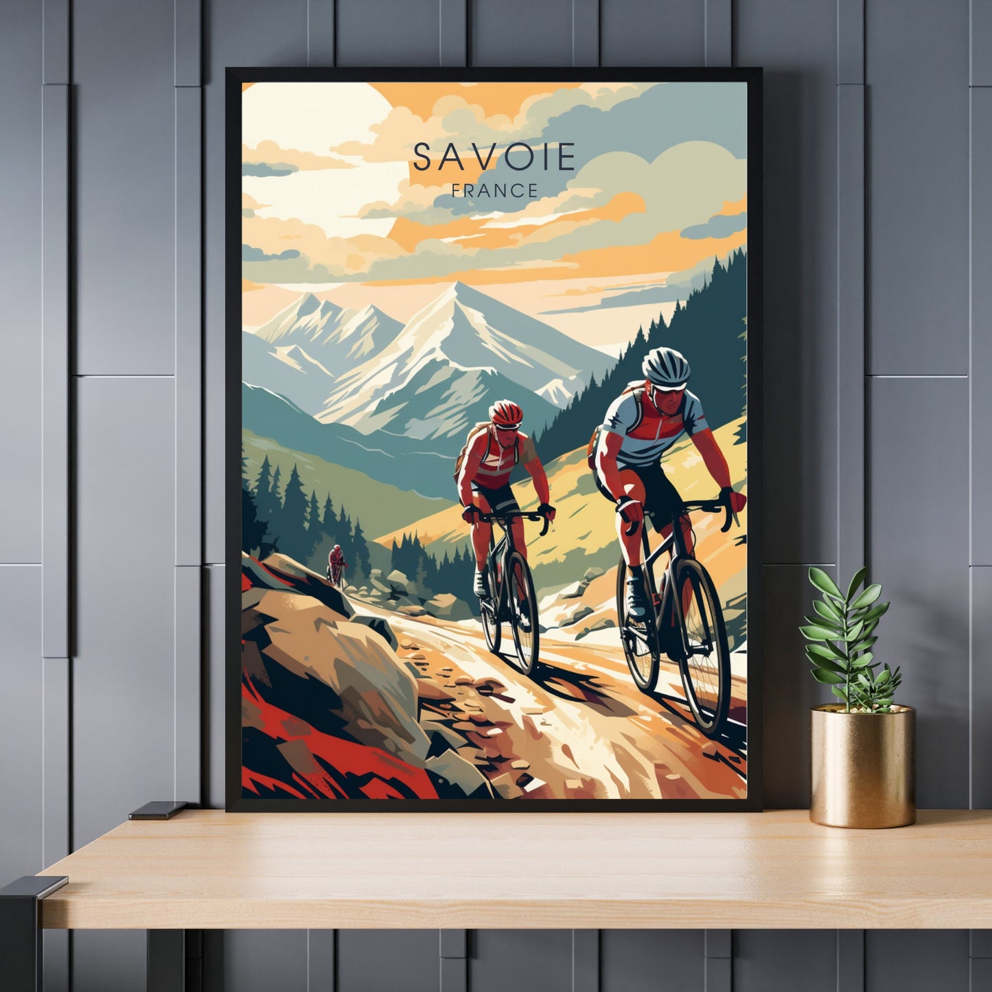 Affiche Savoie | Affiche VTT | Affiche Vélo | Impression VTT | Affiche randonnée