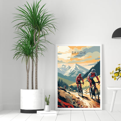 Affiche Savoie | Affiche VTT | Affiche Vélo | Impression VTT | Affiche randonnée