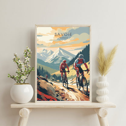 Affiche Savoie | Affiche VTT | Affiche Vélo | Impression VTT | Affiche randonnée