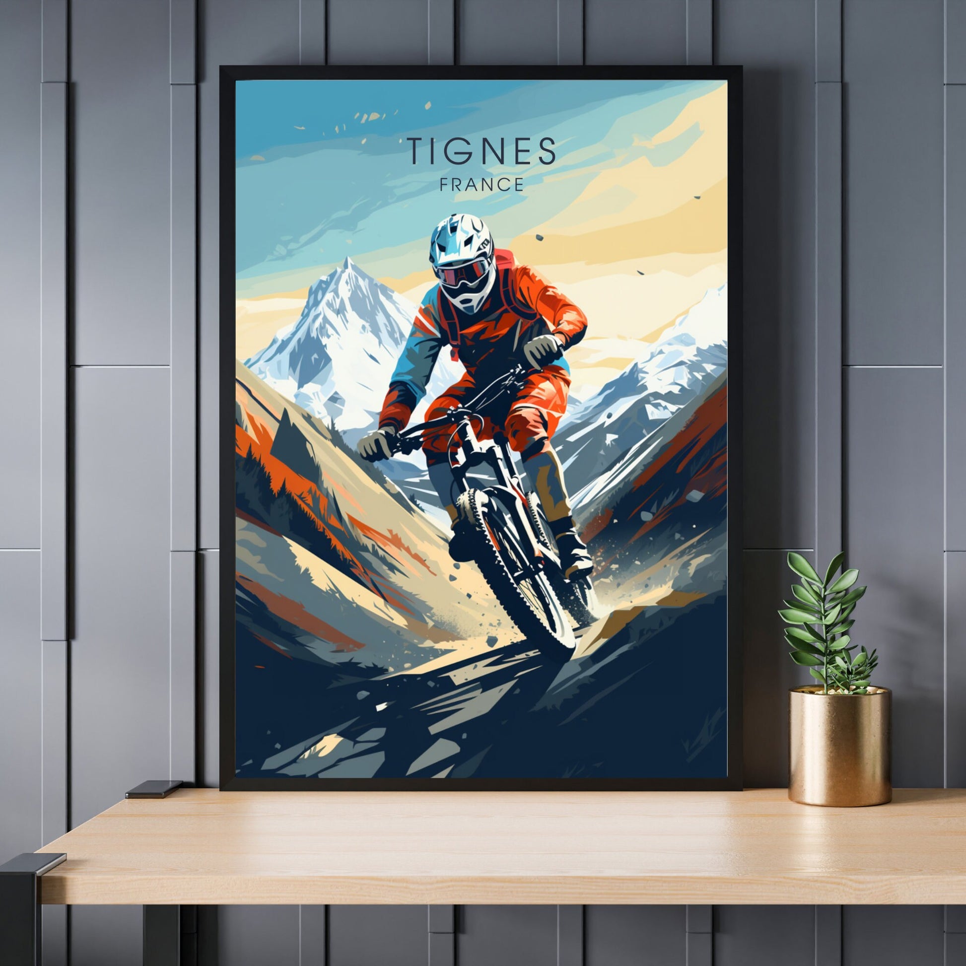 Affiche Tignes | Affiche VTT | Affiche Vélo | Impression VTT