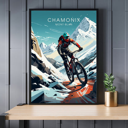 Affiche Chamonix | Affiche VTT | Affiche Vélo | Impression VTT