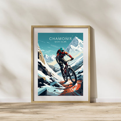 Affiche Chamonix | Affiche VTT | Affiche Vélo | Impression VTT