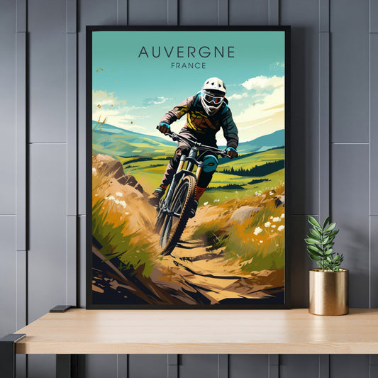 Affiche Auvergne | Affiche VTT | Affiche Vélo | Impression VTT