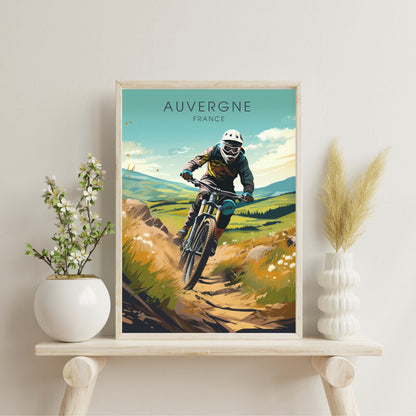 Affiche Auvergne | Affiche VTT | Affiche Vélo | Impression VTT