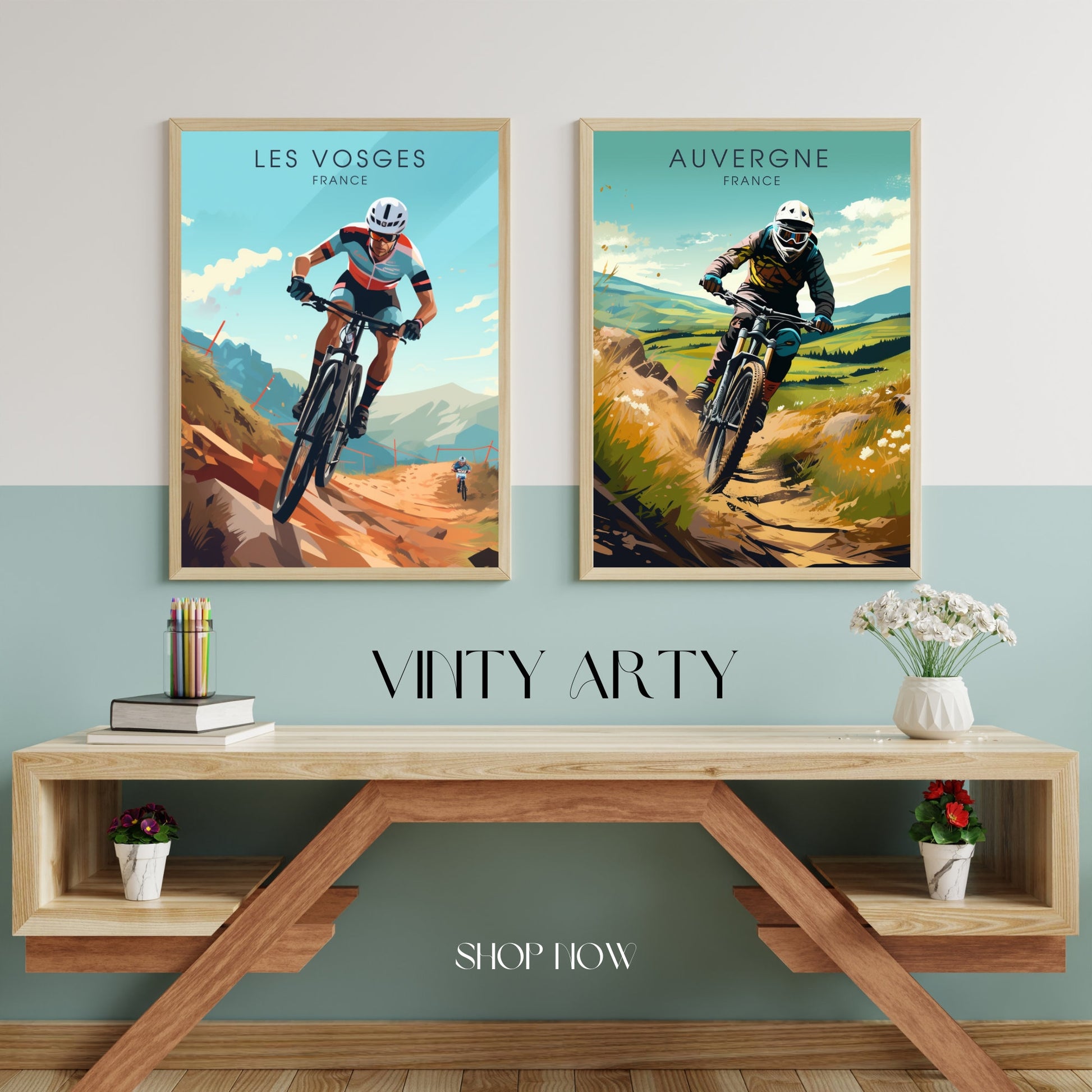 Affiche Les Vosges | Affiche VTT | Affiche Vélo | Impression VTT