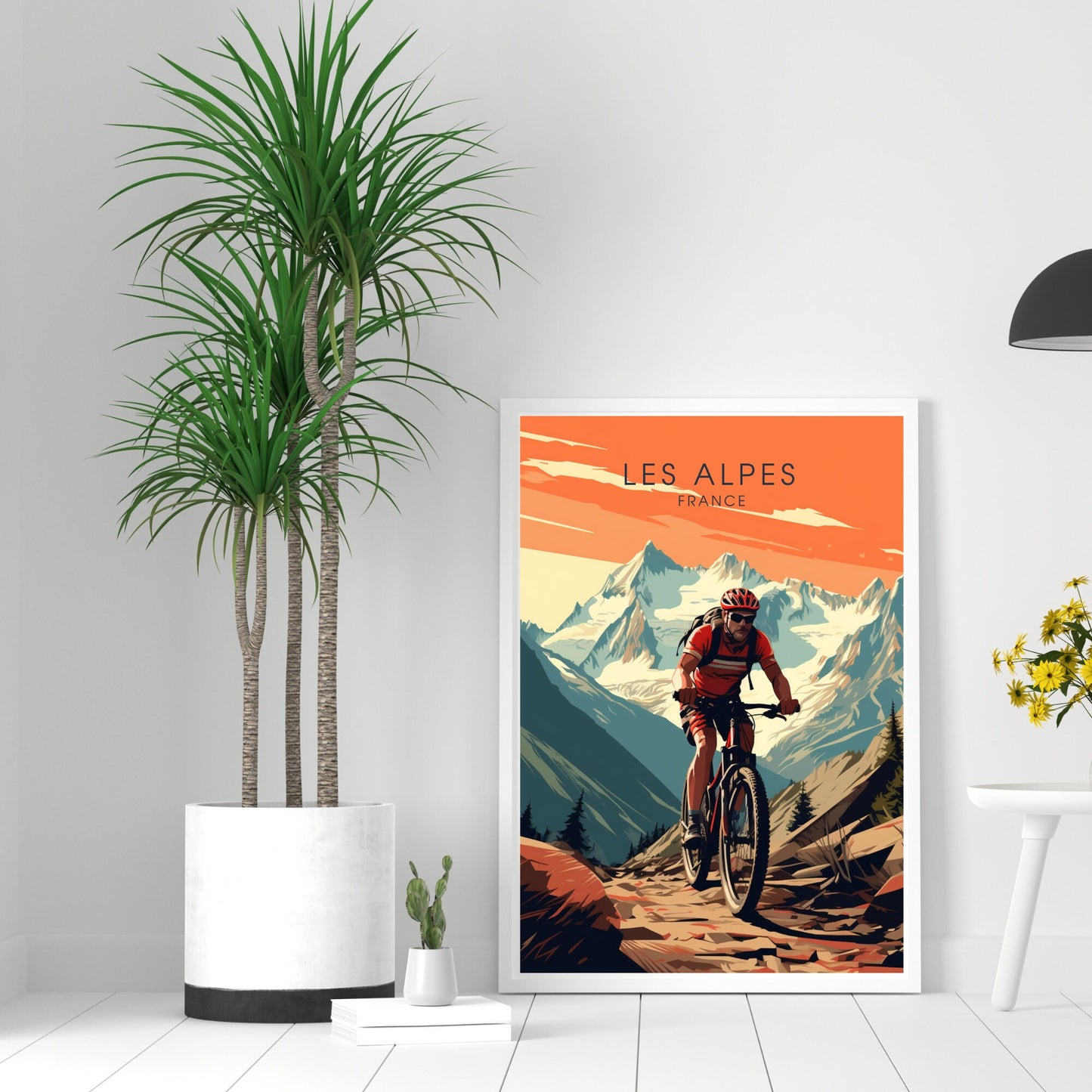 Affiche Les Alpes | Affiche VTT | Affiche Vélo | Impression VTT