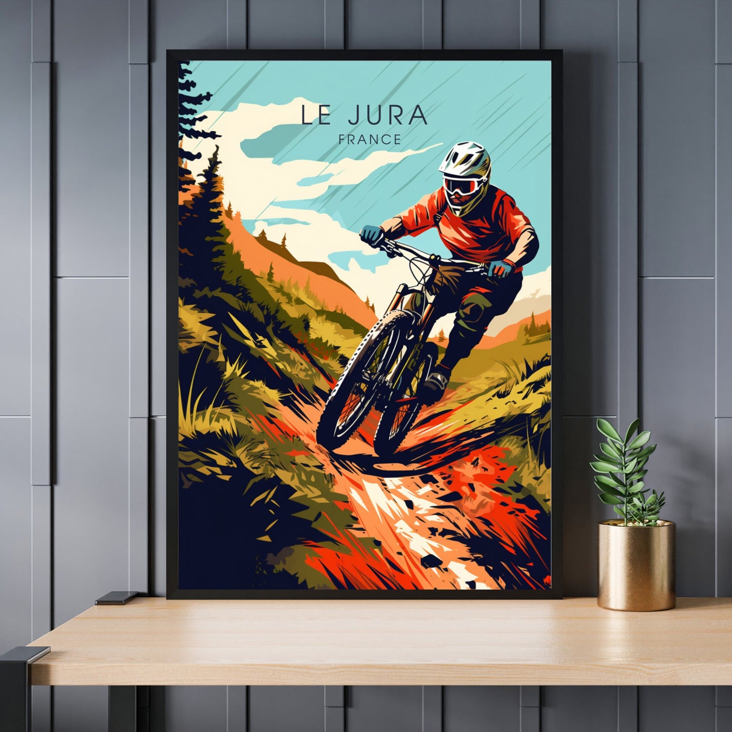 Affiche Le Jura | Affiche VTT | Affiche Vélo | Impression VTT