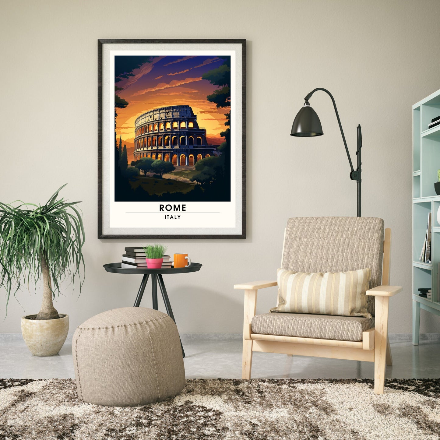 Affiche Rome | impression de voyage Rome | Impression Rome Colisée | Affiche Italie