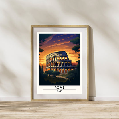 Affiche Rome | impression de voyage Rome | Impression Rome Colisée | Affiche Italie