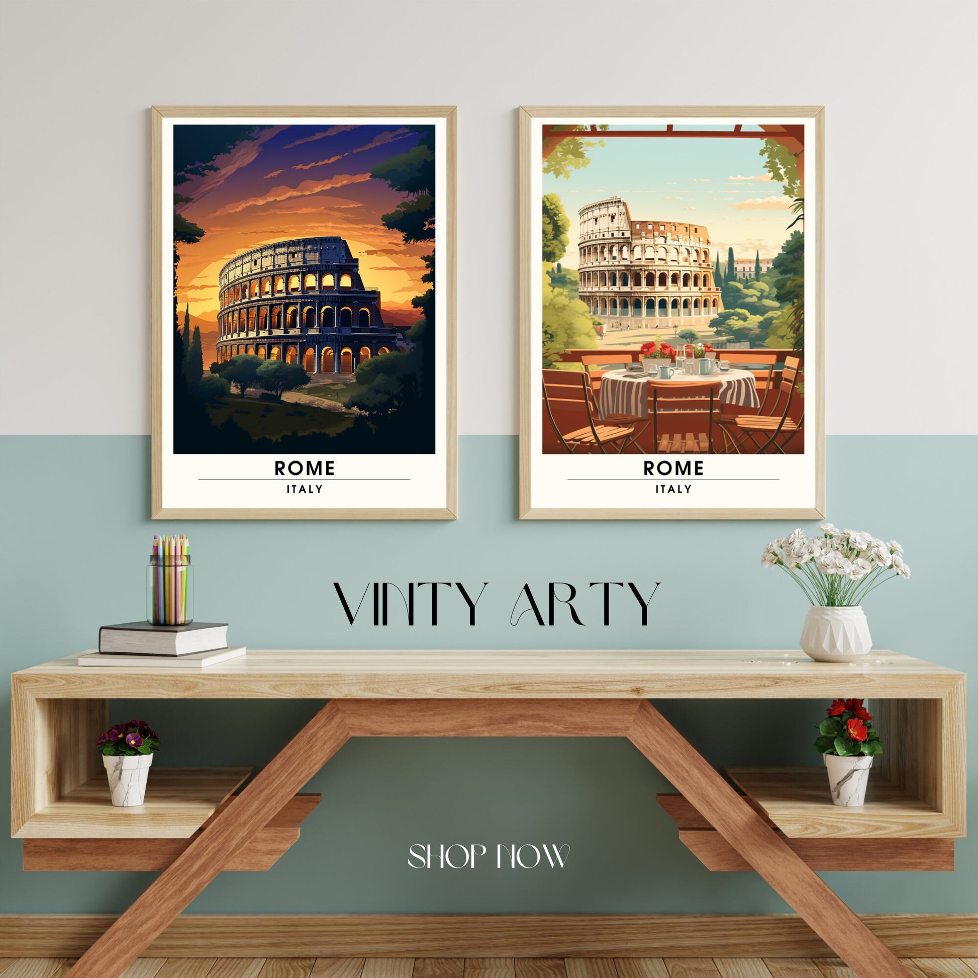 Affiche Rome | impression de voyage Rome | Impression Rome Colisée | Affiche Italie