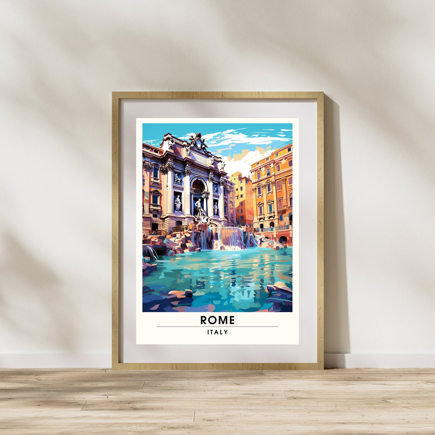 Affiche Rome | impression de voyage Rome | Impression Rome | Affiche Italie | Fontaine de Trevi