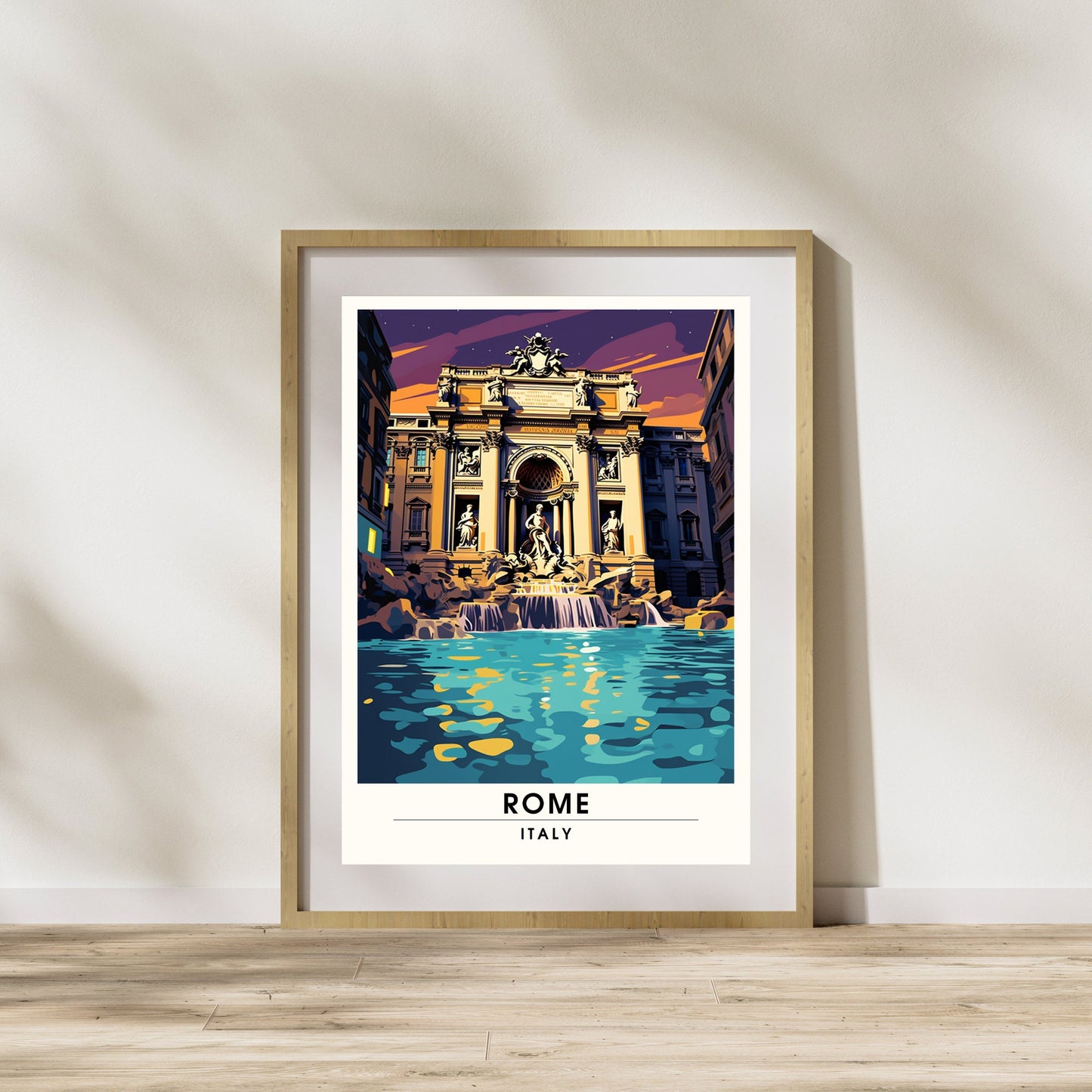 Affiche Rome | impression de voyage Rome | Impression Rome | Affiche Italie | Fontaine de Trevi