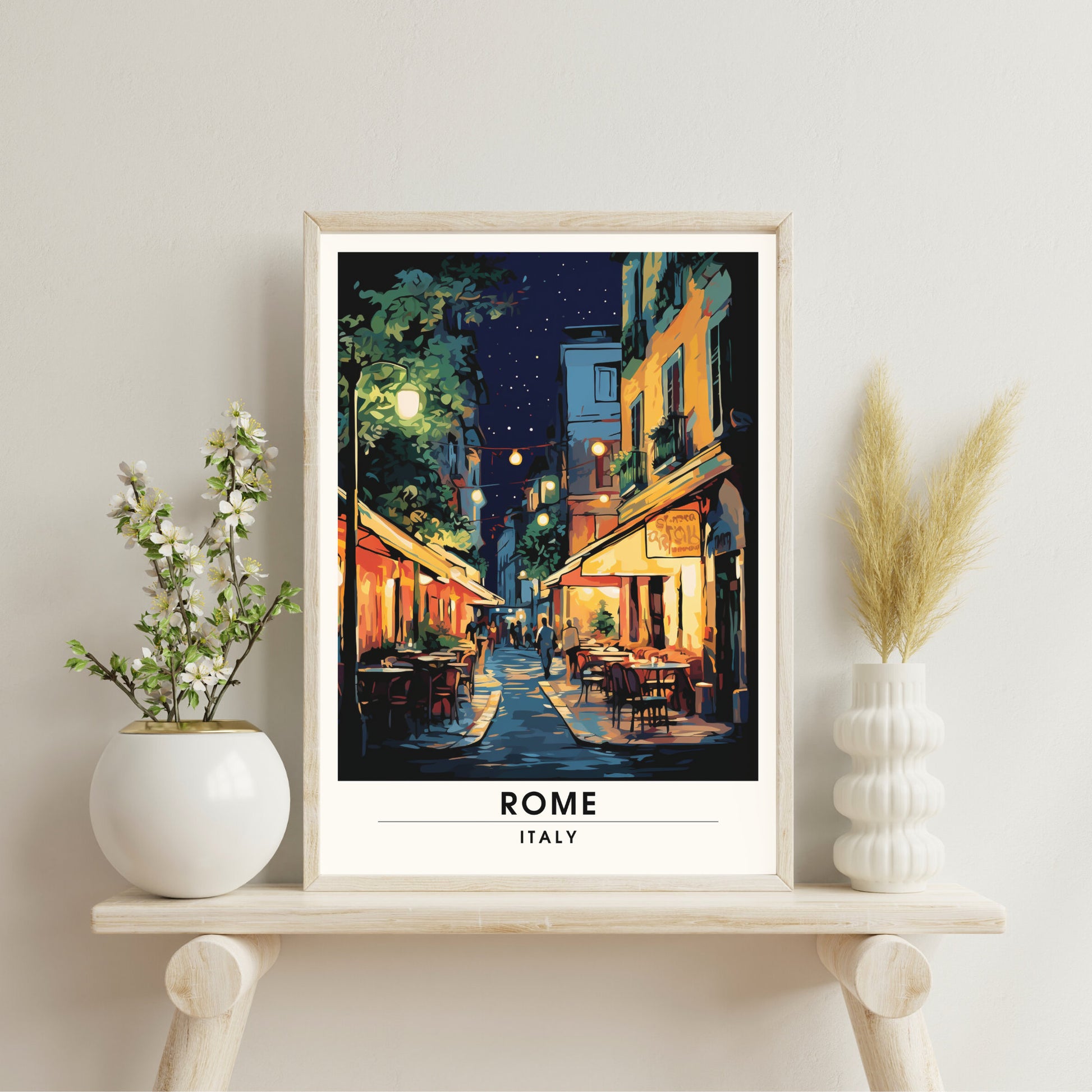 Affiche Rome | impression de voyage Rome | Impression Rome | Affiche Italie | Rome la nuit