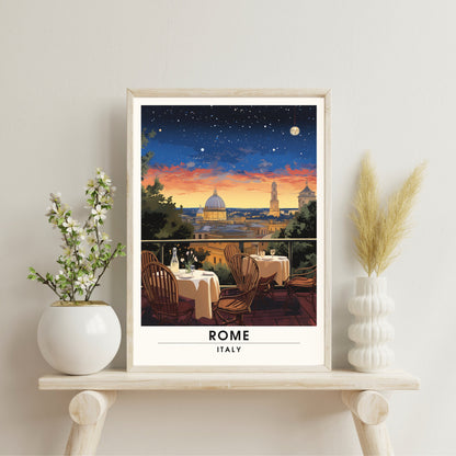 Affiche Rome | impression de voyage Rome | Impression Rome | Affiche Italie | Rome la nuit