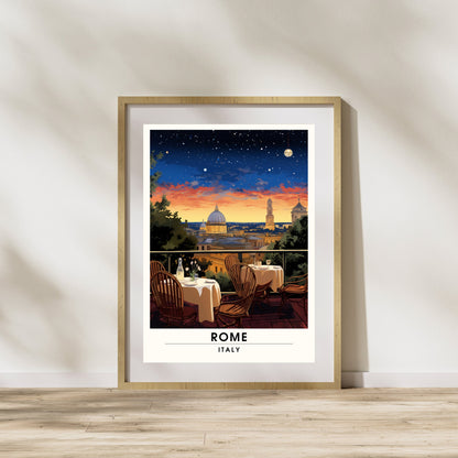 Affiche Rome | impression de voyage Rome | Impression Rome | Affiche Italie | Rome la nuit